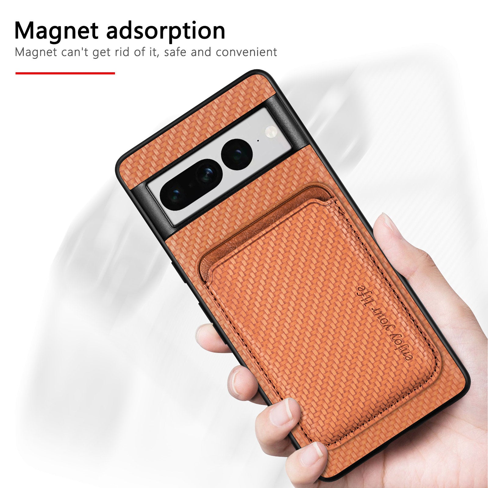 For Google Pixel 7 Pro 5G Carbon Fiber Texture Phone Case Detachable 2-in-1 Magnetic Card Holder Protective Cover For Google Pixel 7 Pro 5G Carbon Fiber Texture Phone Case Detachable 2-in-1 Magnetic Card Holder Protective Cover